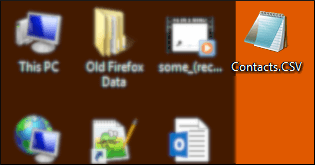 The CSV file with all the contacts will be available at the location