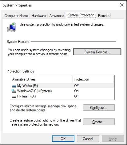System Restore