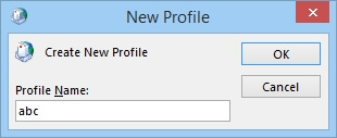 enter the profile name