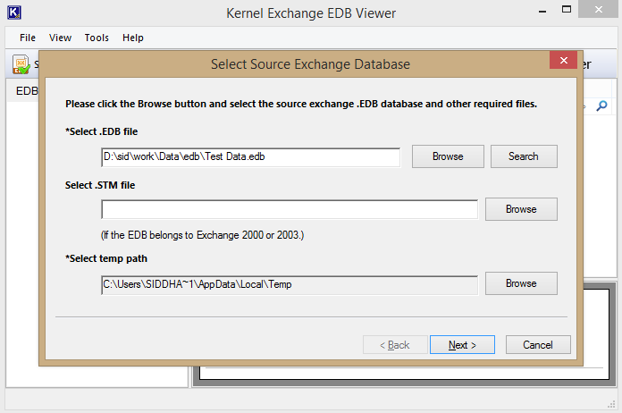 Launch Kernel EDB Viewer