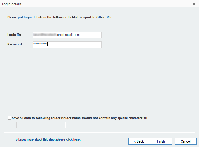 Select Office 365 as a saving option