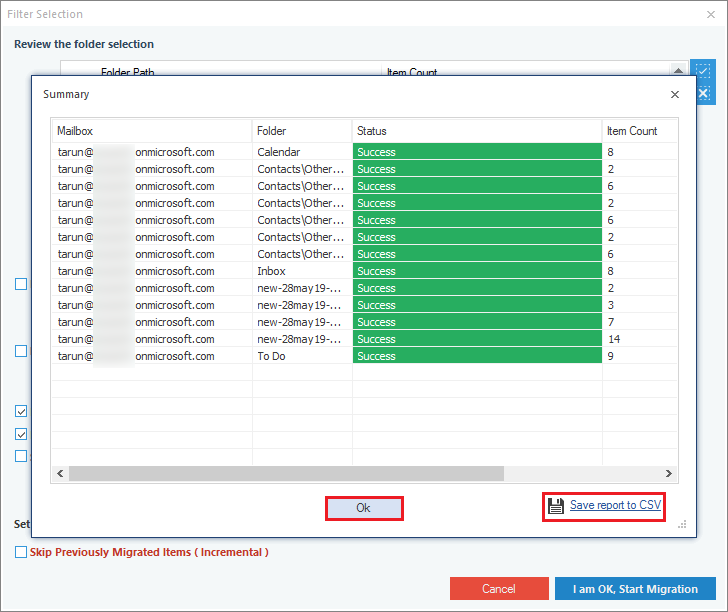 Save report to CSV