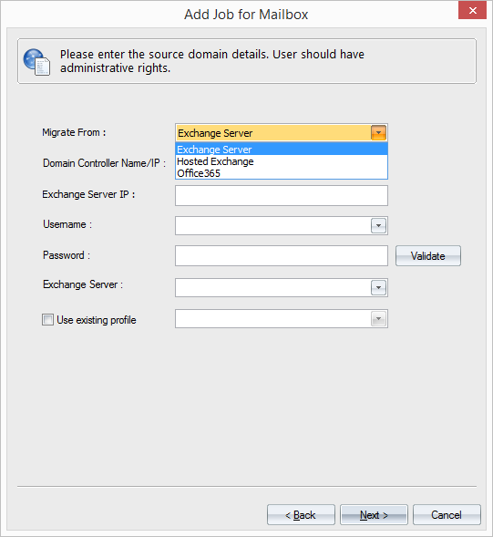 Select Exchange Server