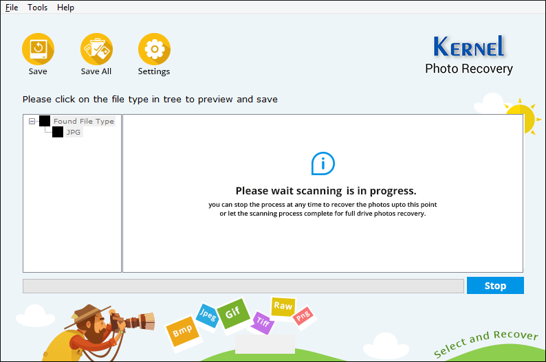 Wait while the software