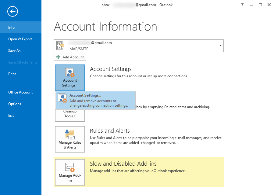 outlook not loading profile