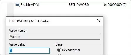 put the Base to Hexadecimal along with the Value data