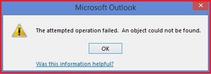 Outlook error