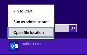 Open file location