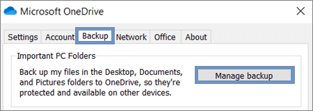 Select the OneDrive icon