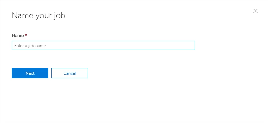 name of the job