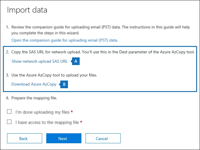 copy the secure storage key