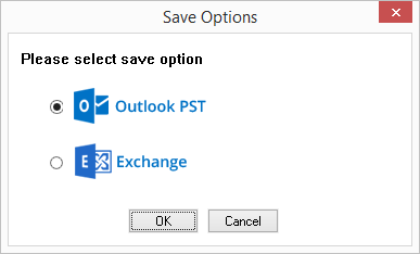 Select PSt file as a saving option