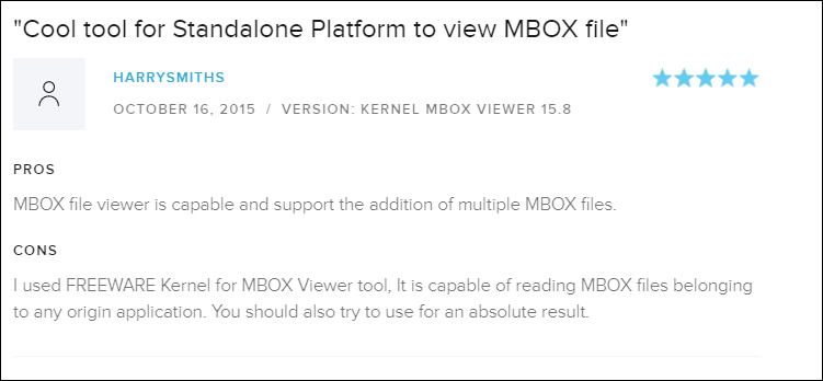 Positive Review of MBOX Viewer