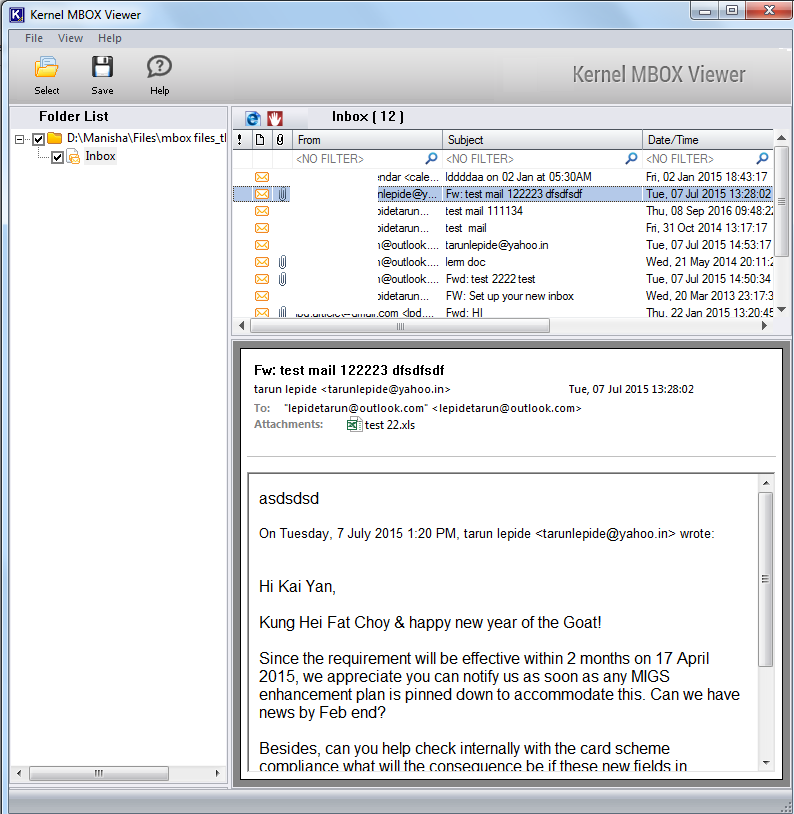 mbox email client