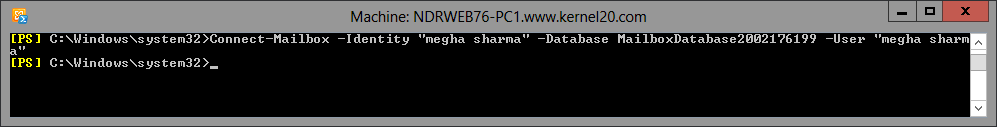 Connect disconnected mailbox via Exchange Management Shell