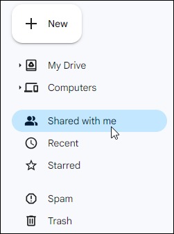 Upon logging into your new Google Drive account
