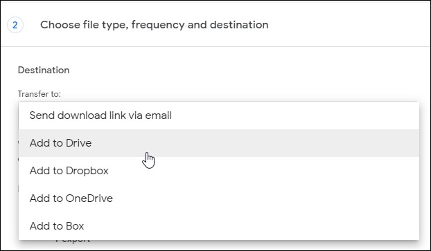 Choose the delivery method
