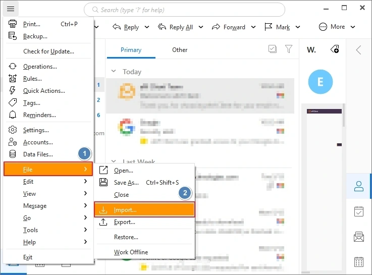 import option