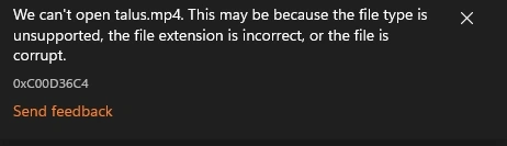 error code