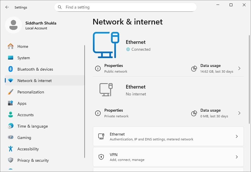 check internet
