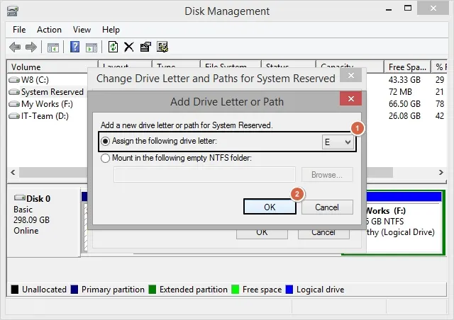 select a letter then click ok