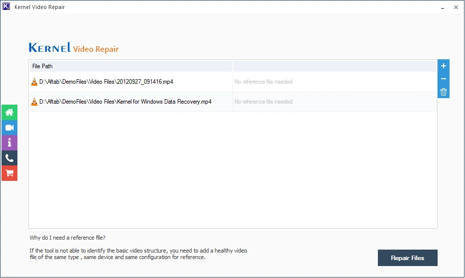 click repair files