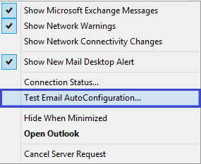 Test Email AutoConfiguration option