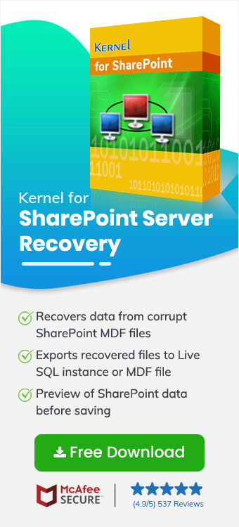 Kernel for SharePoint Server Recovery