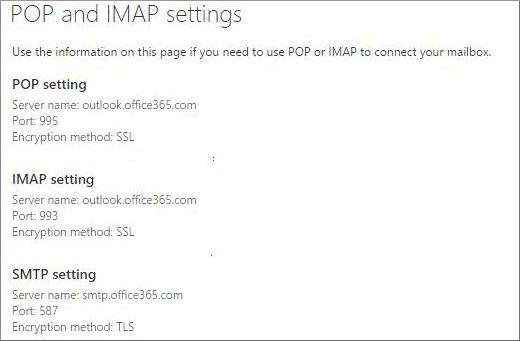IMAP server name