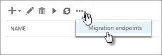 Select migration endpoint