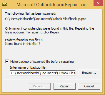 Inbox Repair Tool