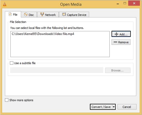 Add the corrupted MP4 file to transcode