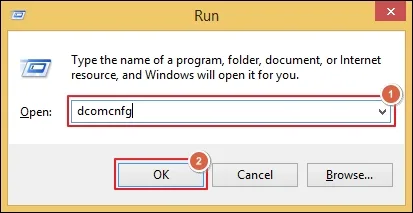Access the Run and type dcomcnfg Then click OK