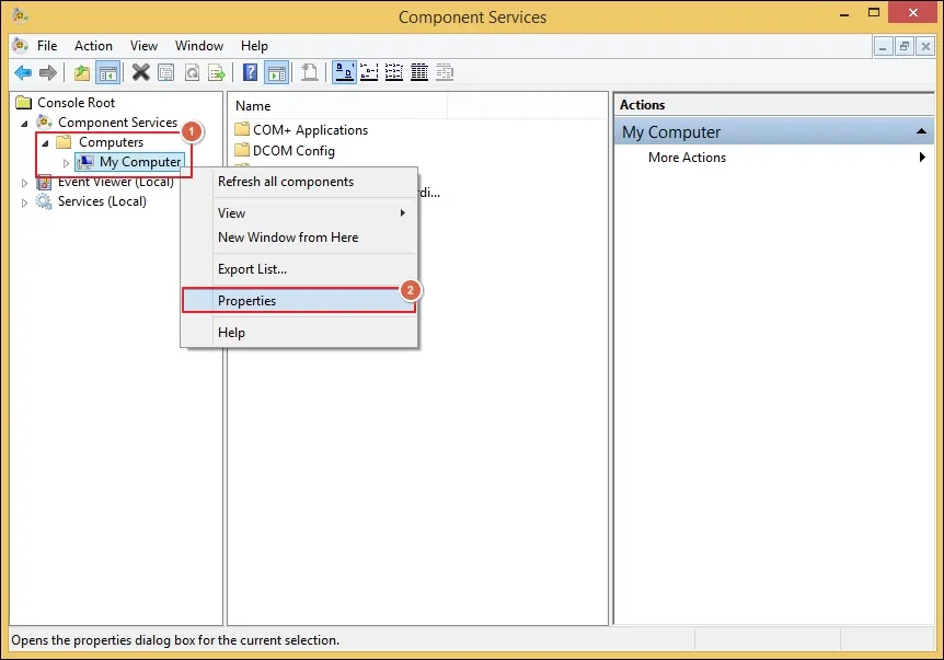 Right click on My Computer and select Properties