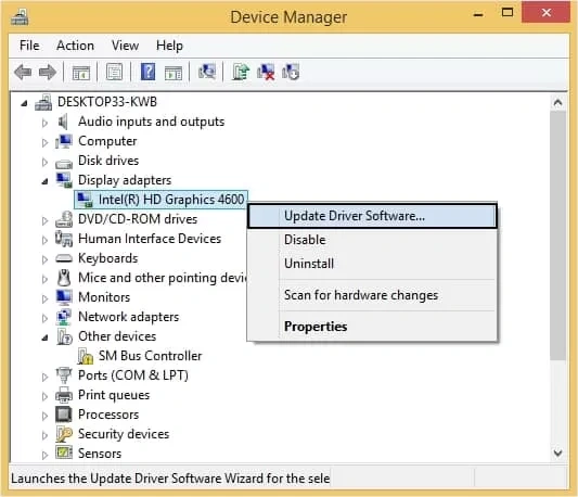 update driver software