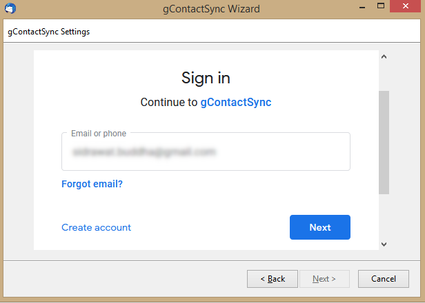 gcontactsync outlook