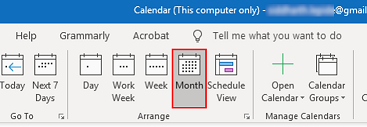 select Monthly Calendar