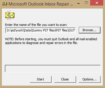 open Scanpst.exe