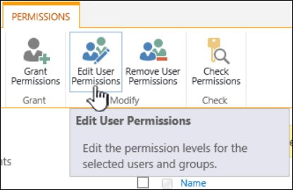 Edit User Permissions