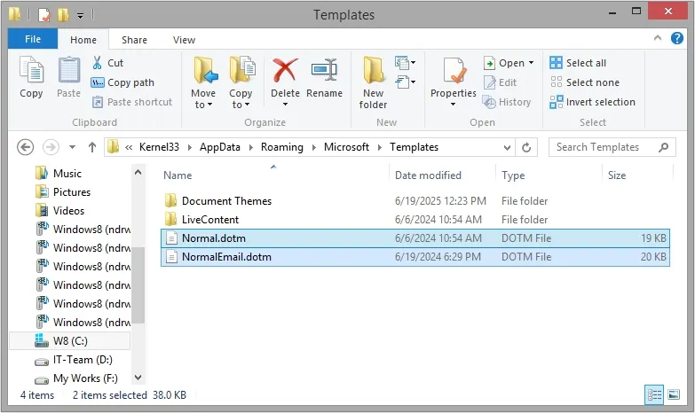 In the Template folder look for the file containing normal in the file name such as ~$Normal.dot and Delete such files