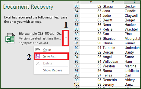 save the file to the desired location