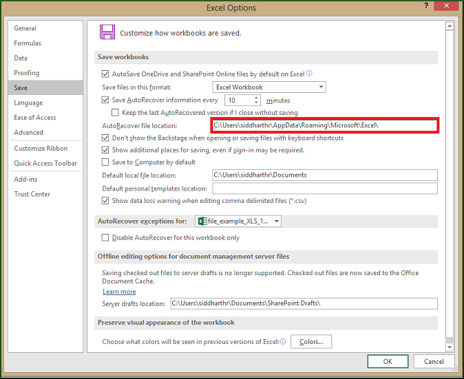 open up the Excel Options dialog box