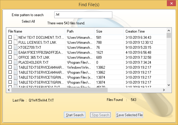 type the file extension in the opened tab