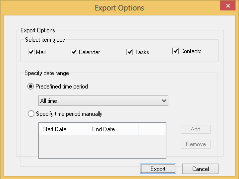 Export after making your selection