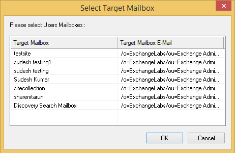 Select the require mailbox and click ok
