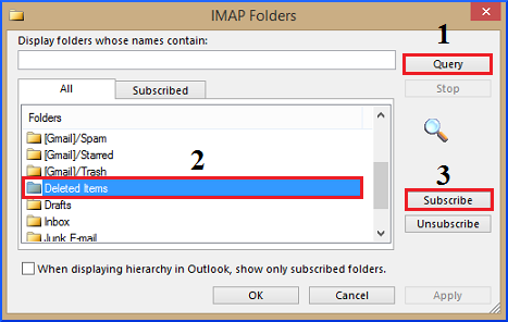 select deleted items