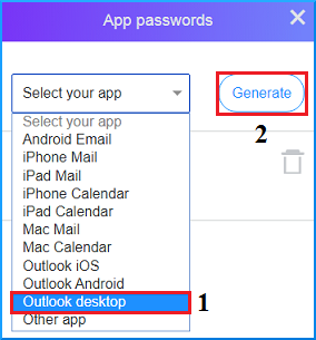  vyberte aplikaci Outlook Desktop
