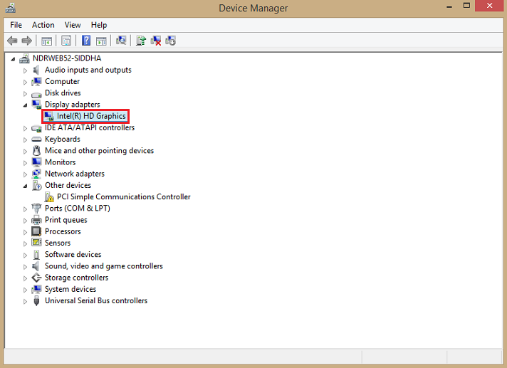 Device Manager window