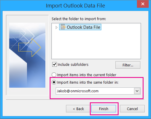 Import the PST file to your Office 365 account