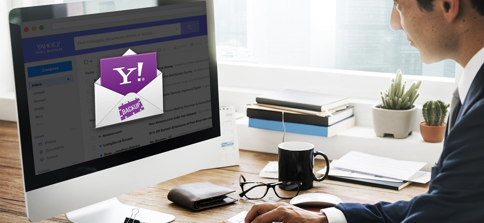 How to backup yahoo emails to PC?